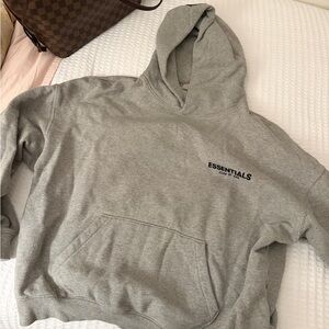 Essentials Light Gray Hoodie Sweater for Men
